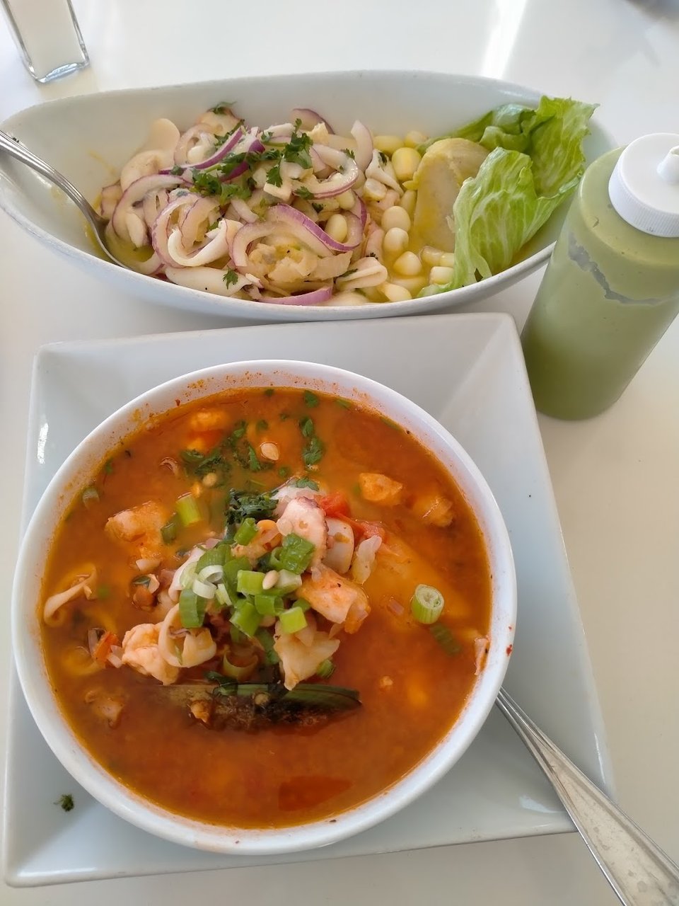Parihuela and Ceviche Mixto